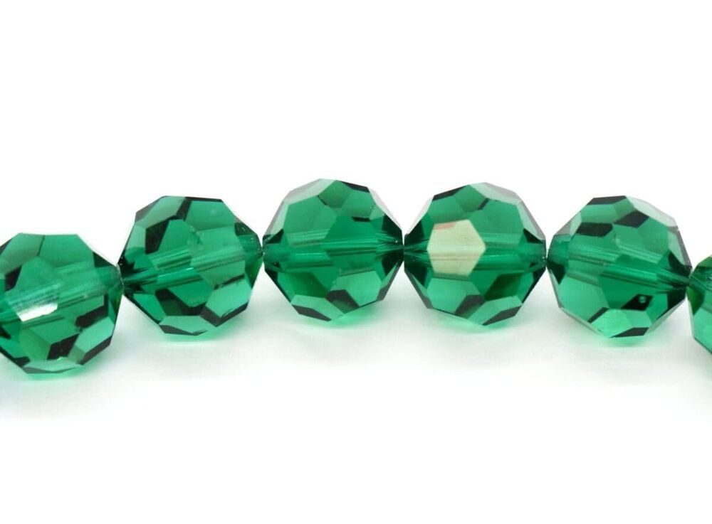 7283 100pcs Adabele Austrian 10mm Faceted Loose Round Crystal Beads Emerald View 2